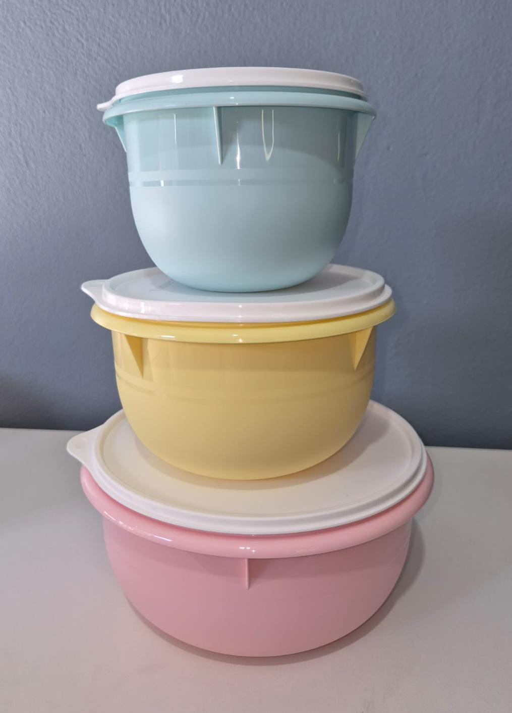 Kit Tigelas batedeiras coloridas 3 peças