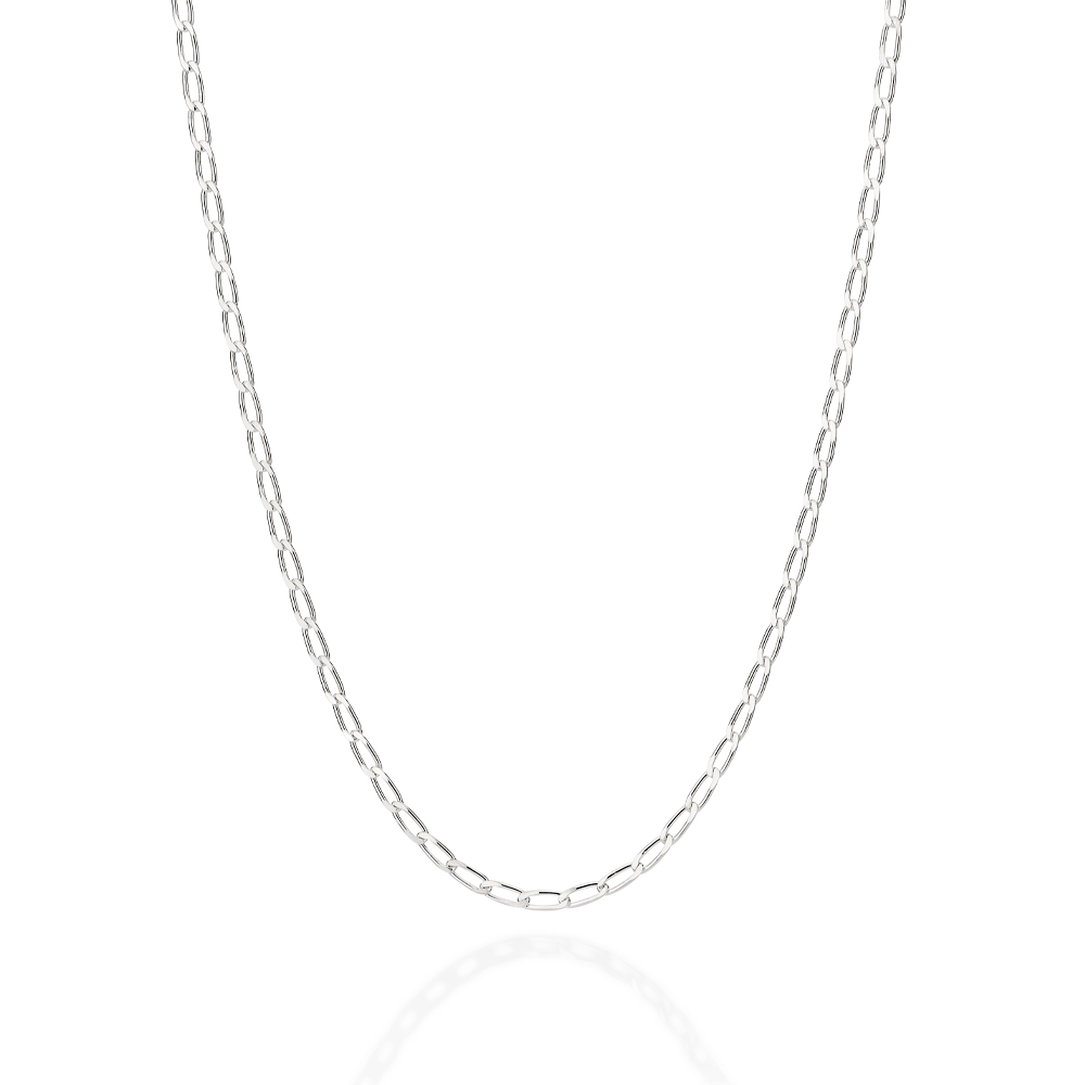 Cordão 60cm elo groumet prata 925