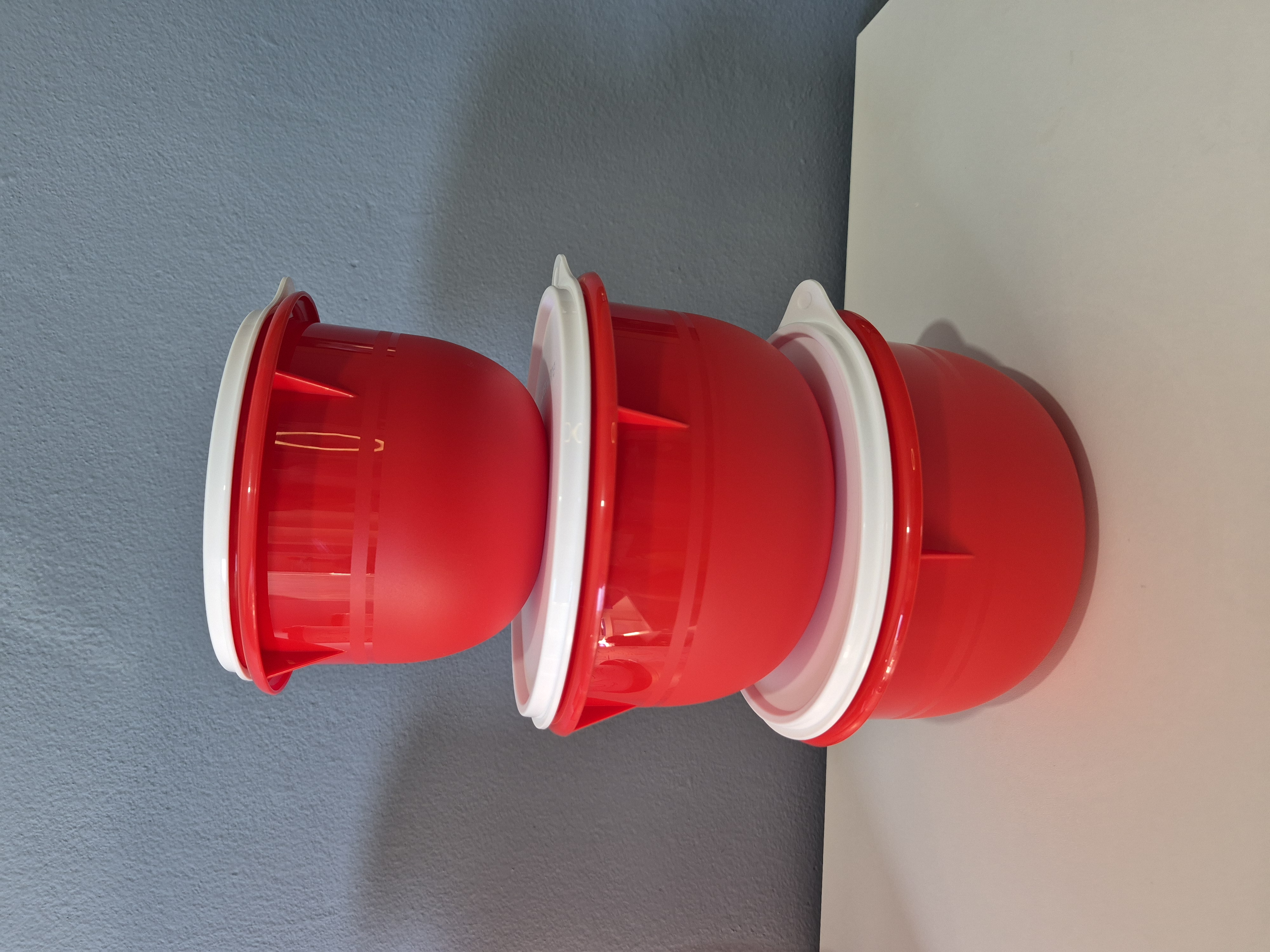 Kit tigelas batedeira vermelha - 3 peças